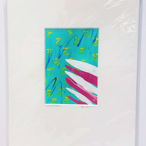 I Want My MTV Signed Original Acrylic Abstract Painting Dire Straits Art w Mat - Picture 4 of 5